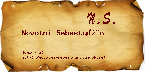 Novotni Sebestyén névjegykártya
